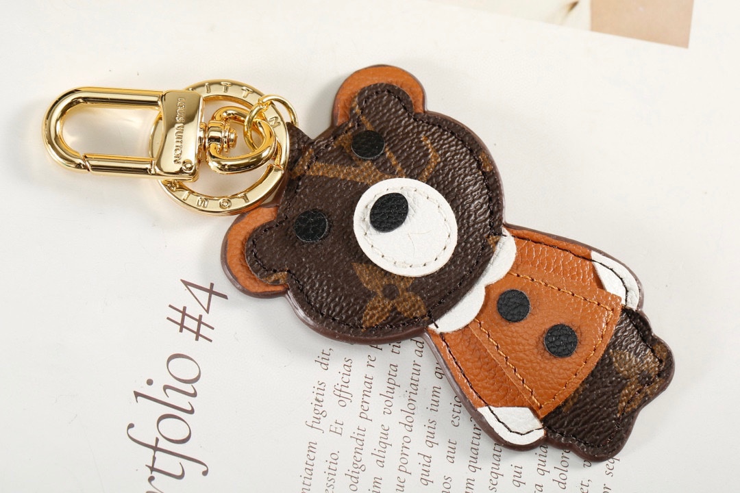 Brown Bear keychain front view