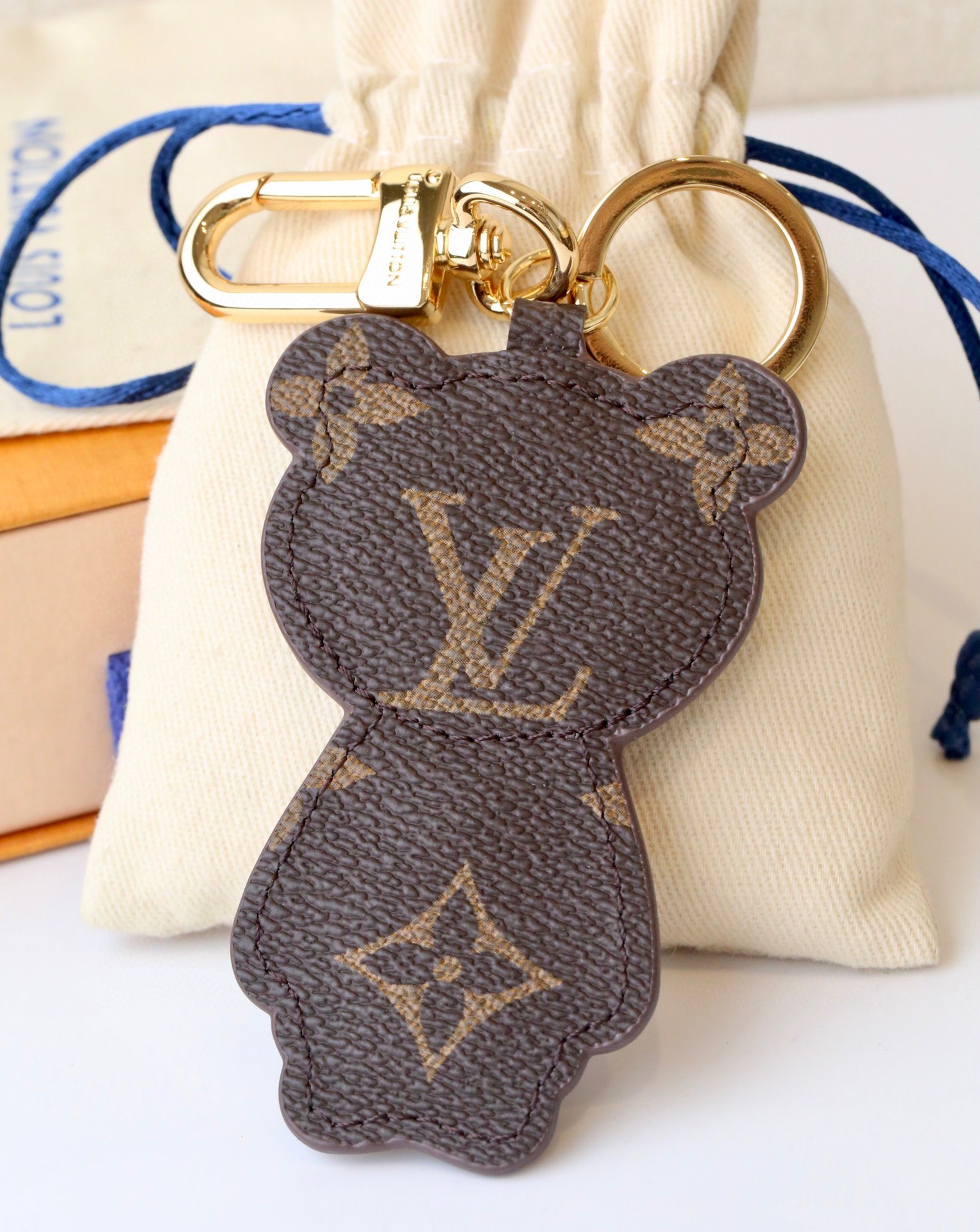 Brown Bear Keychain from different angle