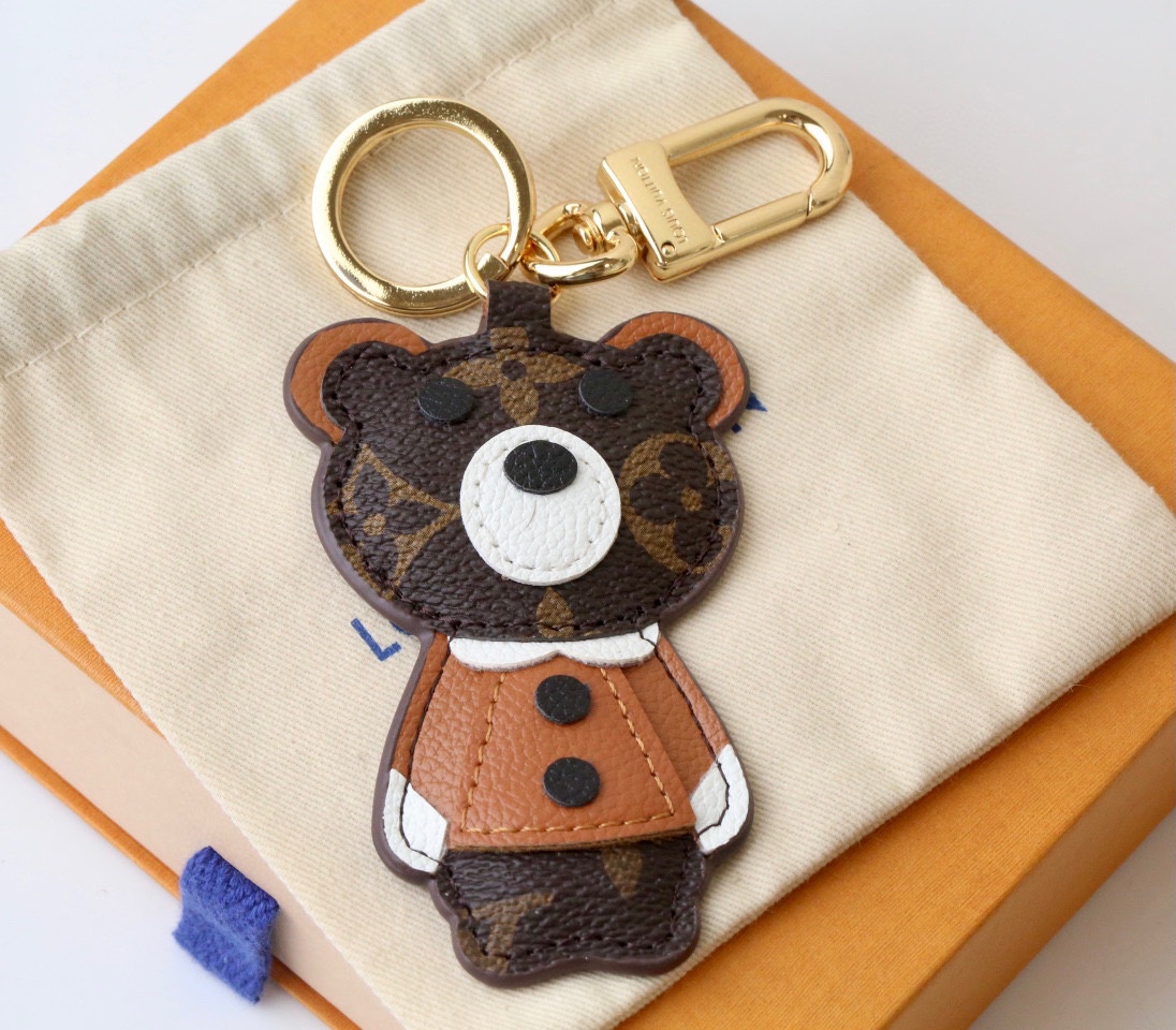 Brown Bear Keychain in hands