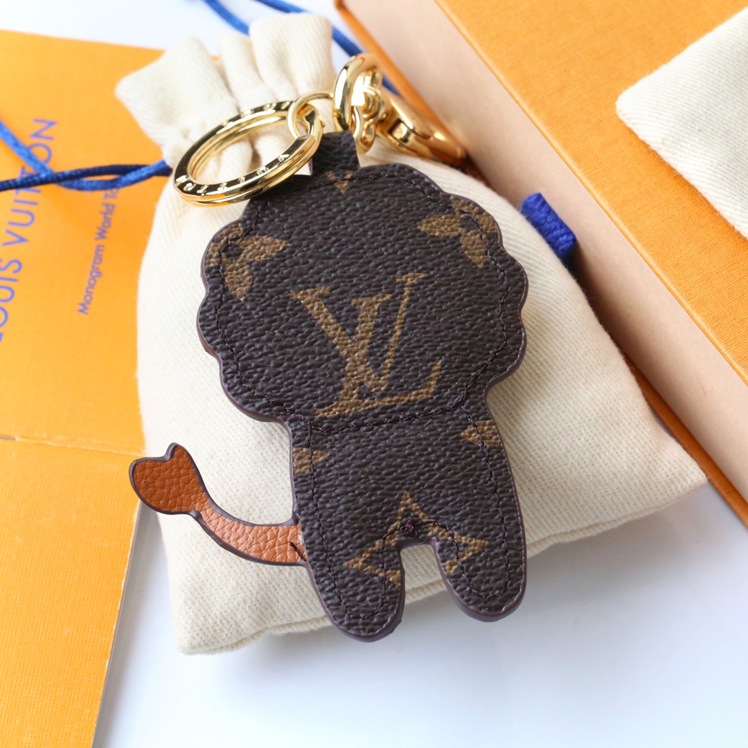 Leather Lion Keychain, Product mockup