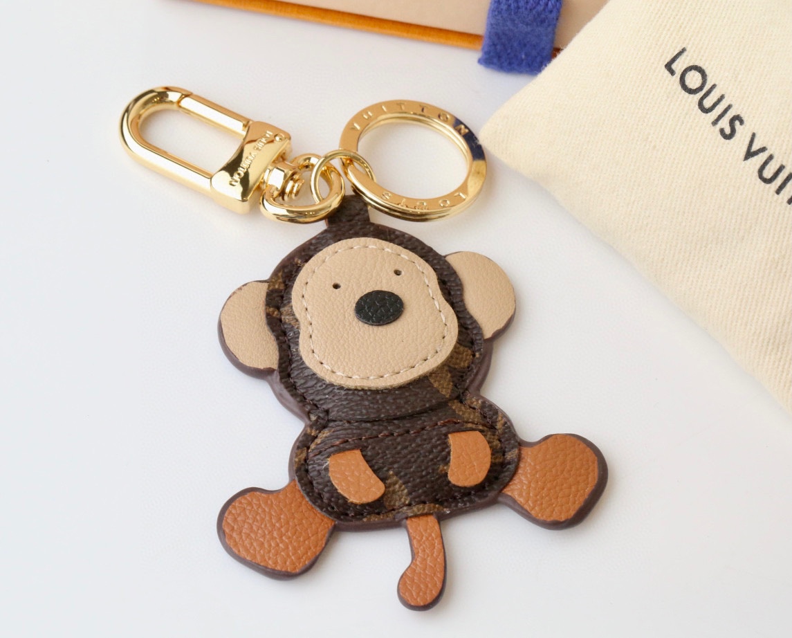 Leather Monkey Keychain packaging