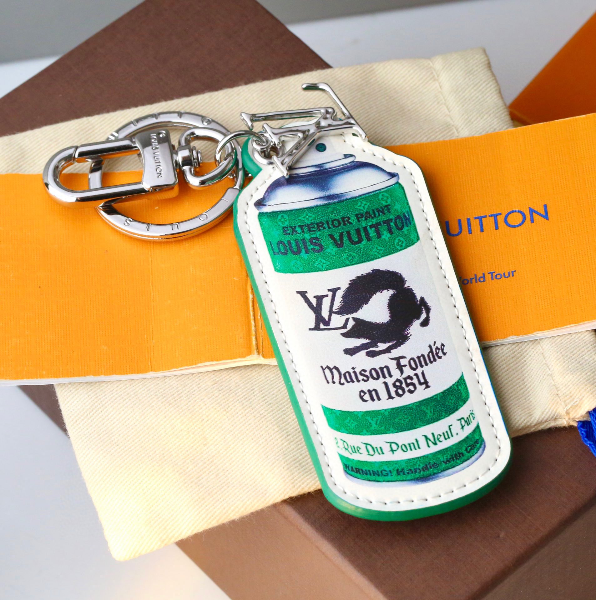 Cartoon Tool Keychain - Bug Spray Bottle Design