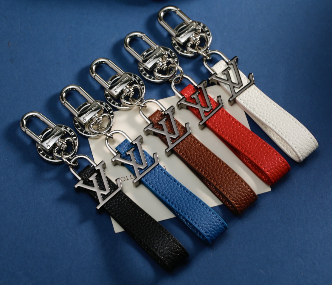 Leather keychains in a variety of colors