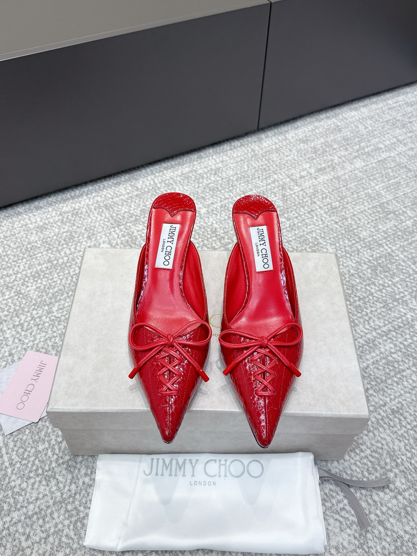 Jimmy Choo JimmyCho*•25s新款牛皮高跟凉拖鞋