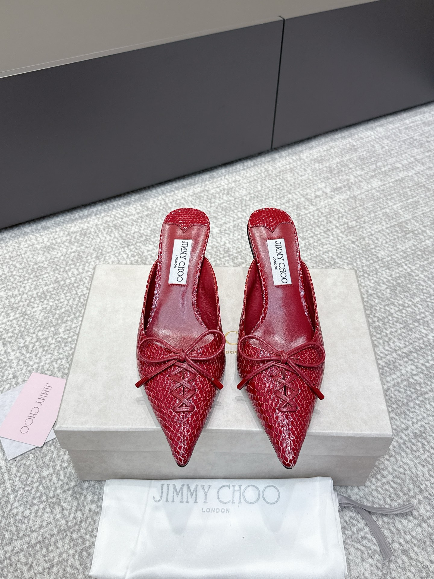 Jimmy Choo JimmyCho*•25s新款牛皮高跟凉拖鞋