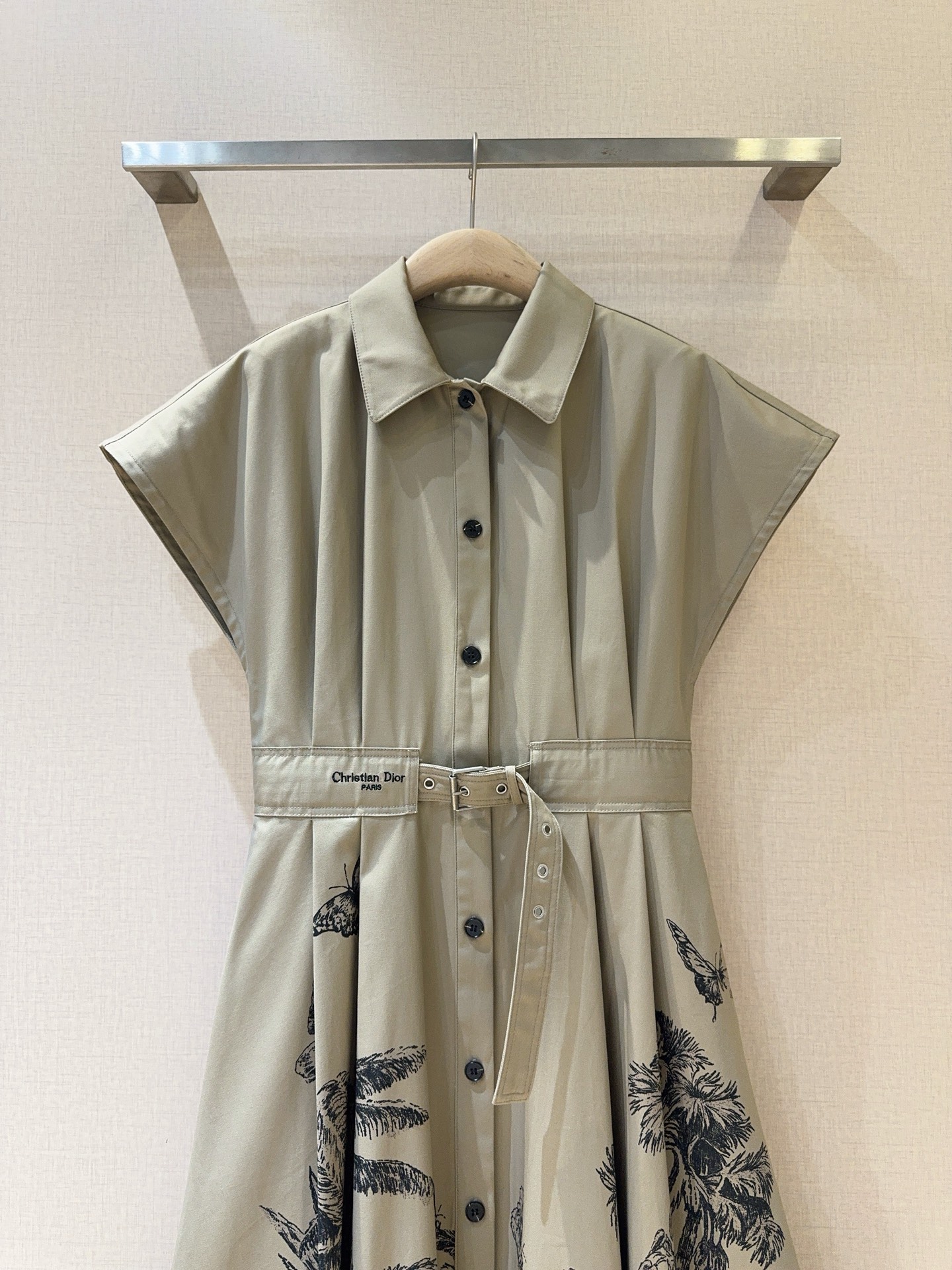 Elegant Cotton Sundress with Tropical Print, Belted Waist and Flared A-Line Skirt 3 i1755752729432 4022 0 1