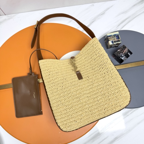 Yves Saint Laurent Raffia Hobo Bag - Stylish Woven Design & Classic Charm 1 Yves Saint Laurent Raffia Hobo Bag - Stylish Woven Design & Classic Charm