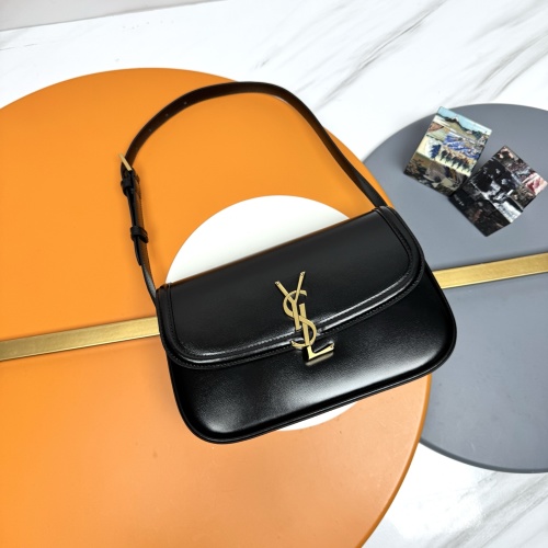 Yves Saint Laurent Solferino Medium Black Leather Shoulder Bag 1 Yves Saint Laurent Solferino Medium Black Leather Shoulder Bag