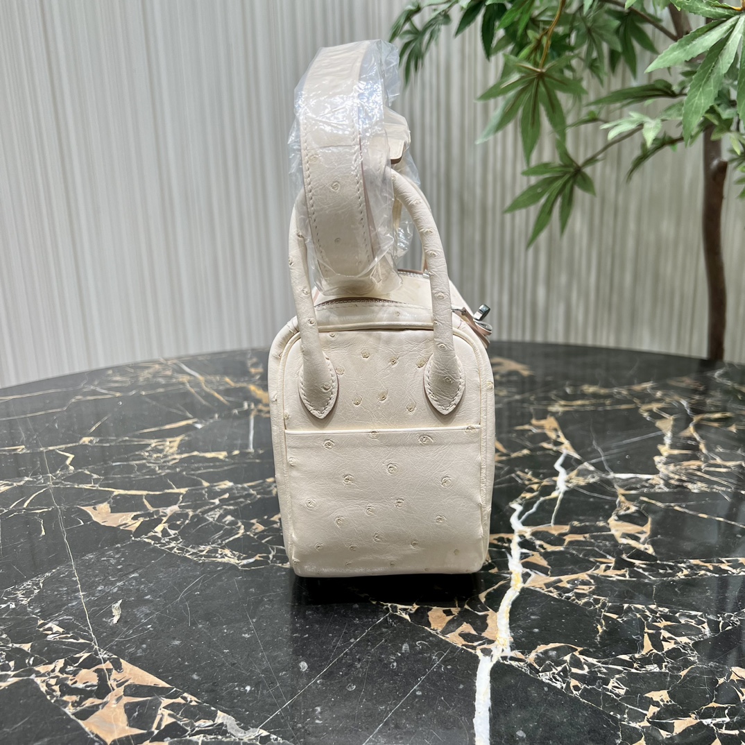 Hermes Lindy Borse Crossbody & Borse a Tracolla Borse Mini Bianco Cuoio di struzzo Mini 4 i1709406833 1770 4