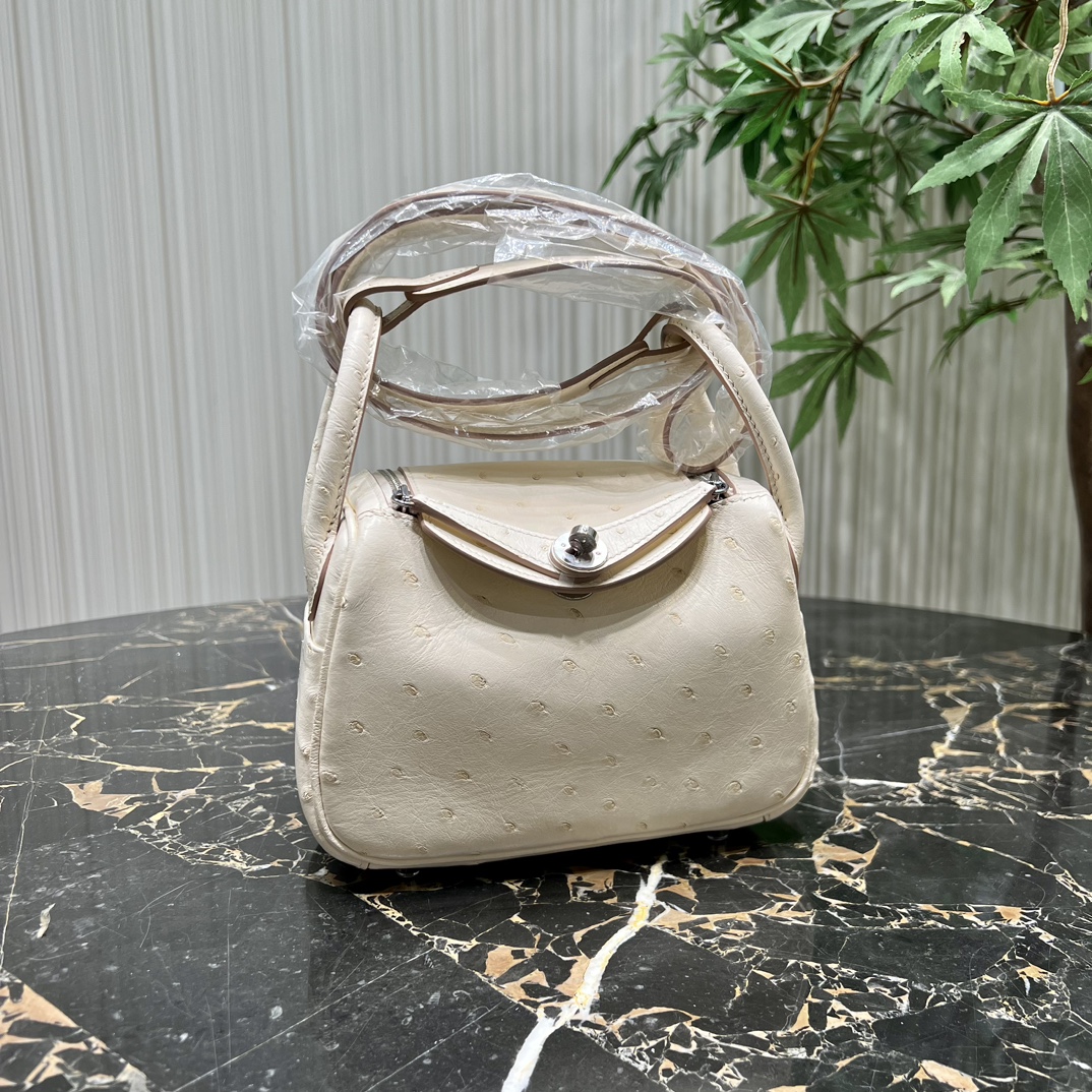 Hermes Lindy Borse Crossbody & Borse a Tracolla Borse Mini Bianco Cuoio di struzzo Mini 3 i1709406833 3030 3
