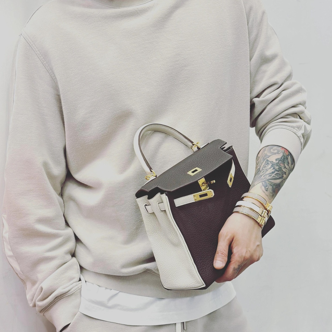 Hermes Kelly Borsette Borse Crossbody & Borse a Tracolla Milkshake bianco Bianco Hardware oro