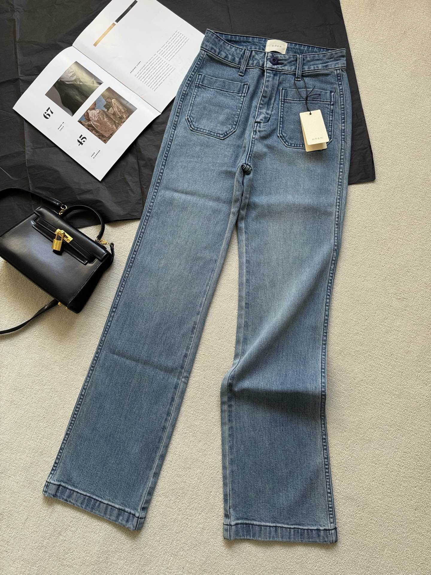 NO:315039,Doe* 2025 niche early spring new style minimalist jeans, slim fit and easy to grasp S figure S. SML, jeans, alexander wang19860909Doe* 2025 小众早春新款 极简牛仔裤,修身版型轻松拿捏S身材 码数SML,,jeans,alexander wang,Women's clothing