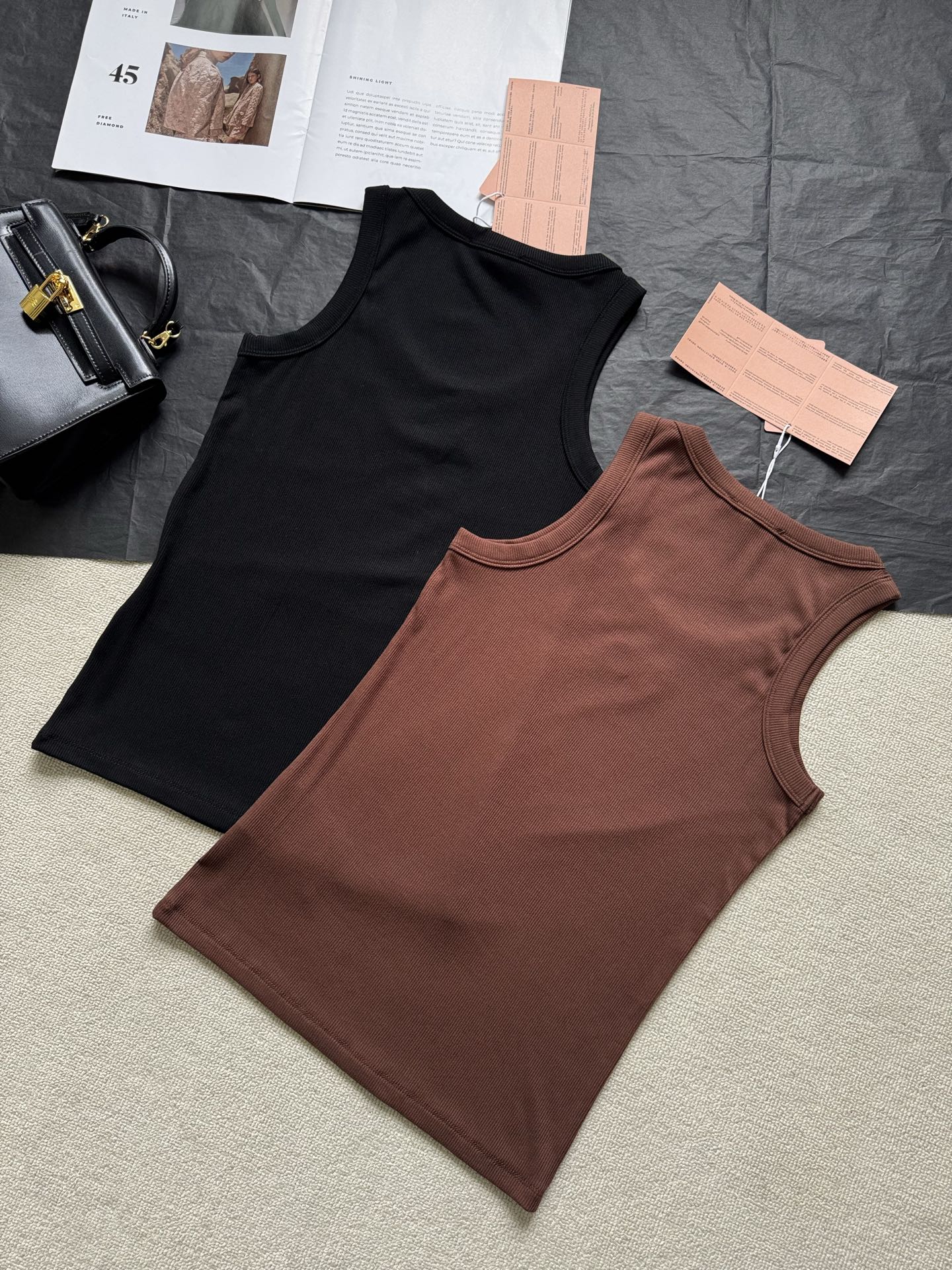 Miu Miu Ribbed Knit Tank Top - Comfortable, Stretchy U-Neck Vest 8 i1740626931749 6959 0 5