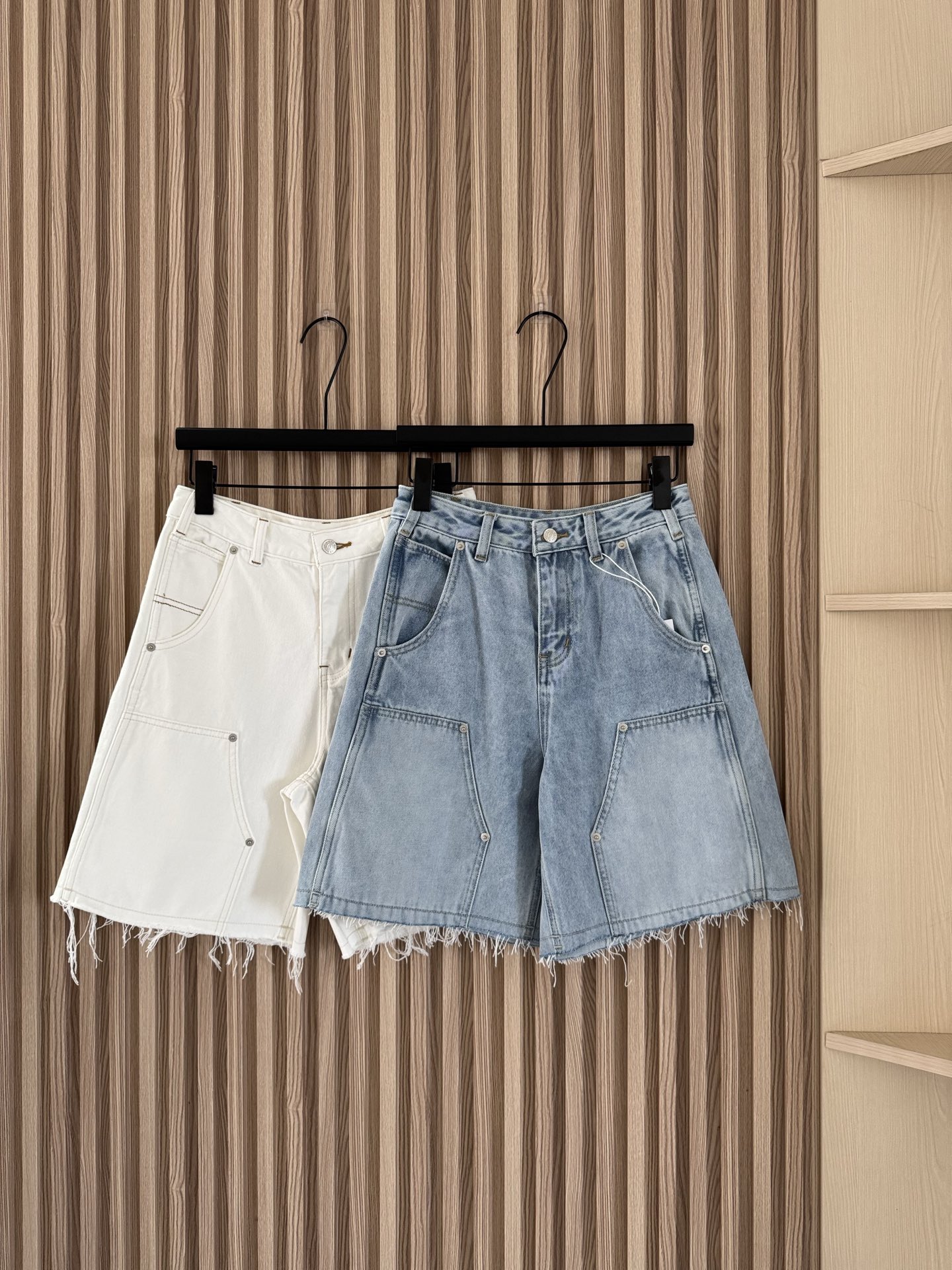 MM6 Denim Cargo Shorts - Distressed, High-Waisted, Five-Pocket Design 3 i1745048364784 9688 0 1