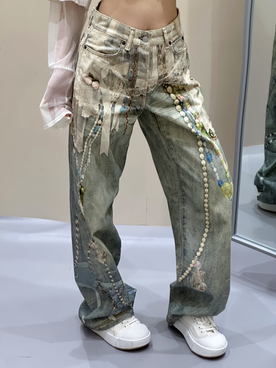 NO:456126,AC lace jeans, jeans, alexander wang19860909AC蕾丝牛仔裤,,jeans,alexander wang,Women's clothing