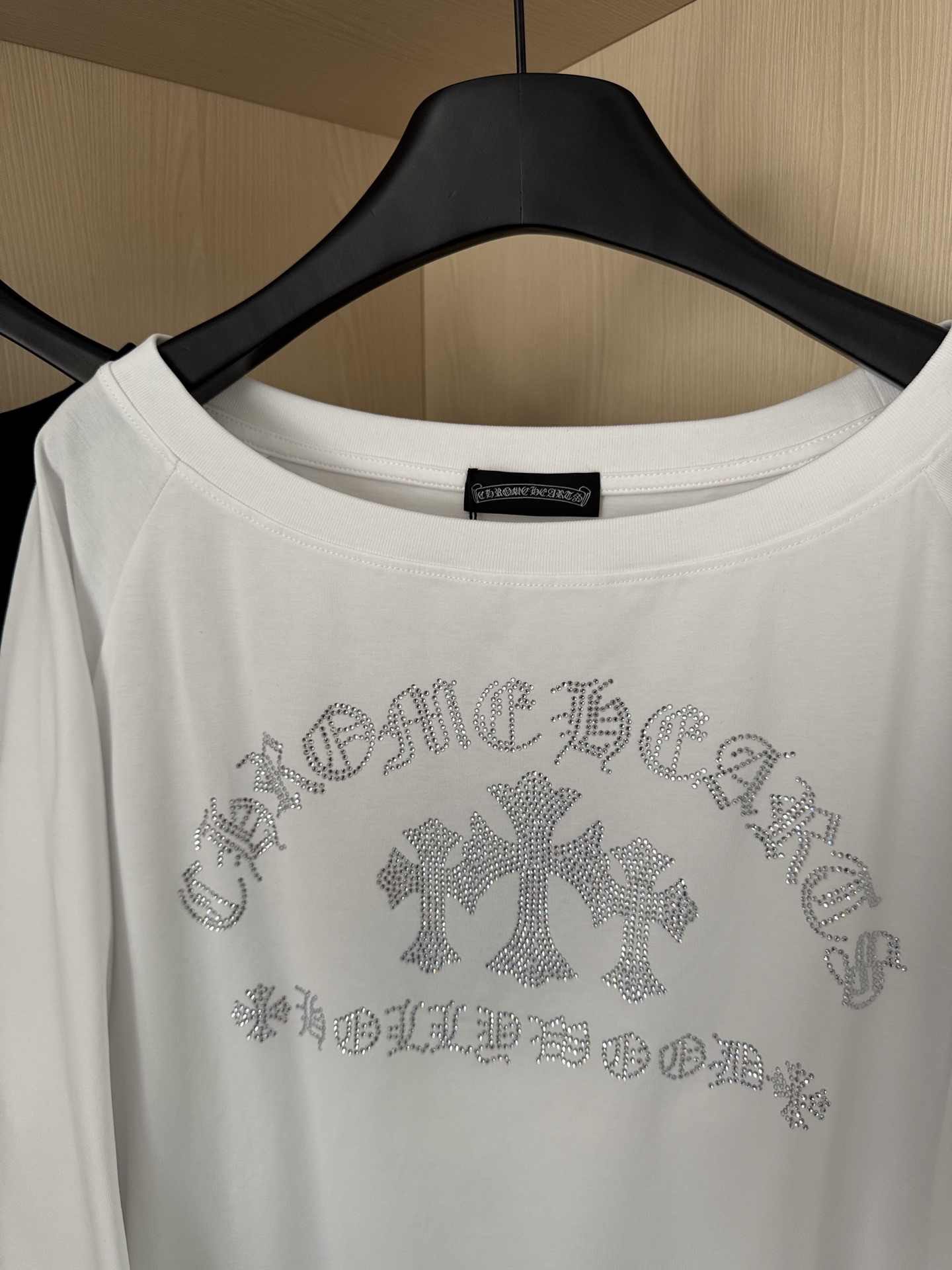 CH克罗心 秋冬新款 十字花烫钻长袖卫衣T恤长袖衫 两色sml