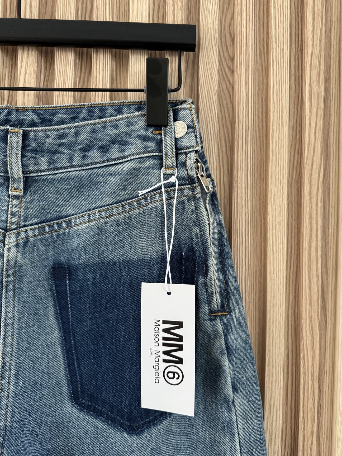 MM6 25秋冬新款 前后反穿直筒牛仔裤 设计感十足 高版本sml