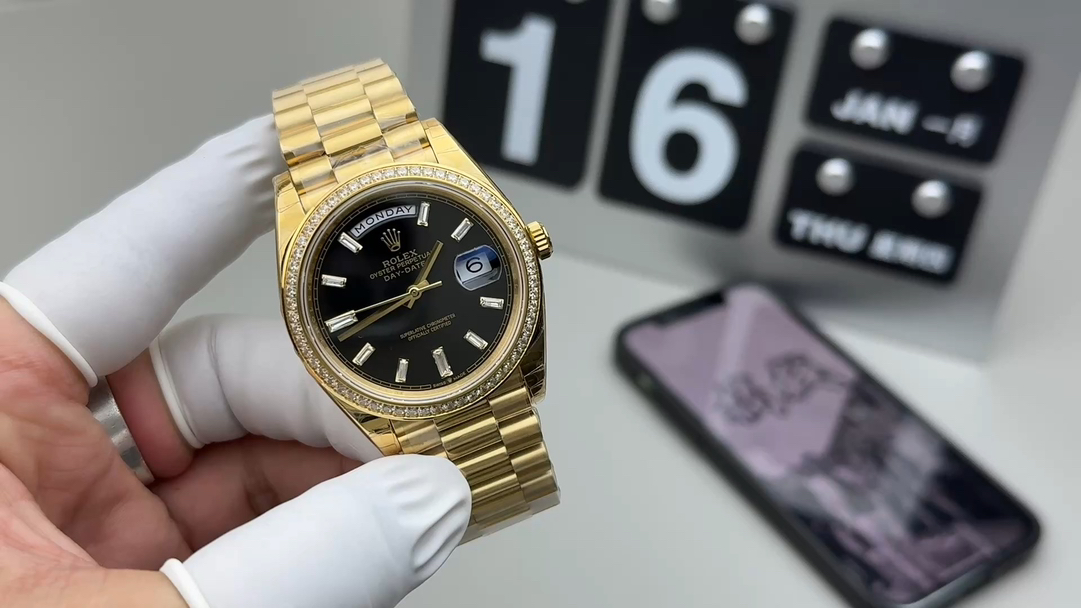 Rolex 钻圈配重黑冰糖