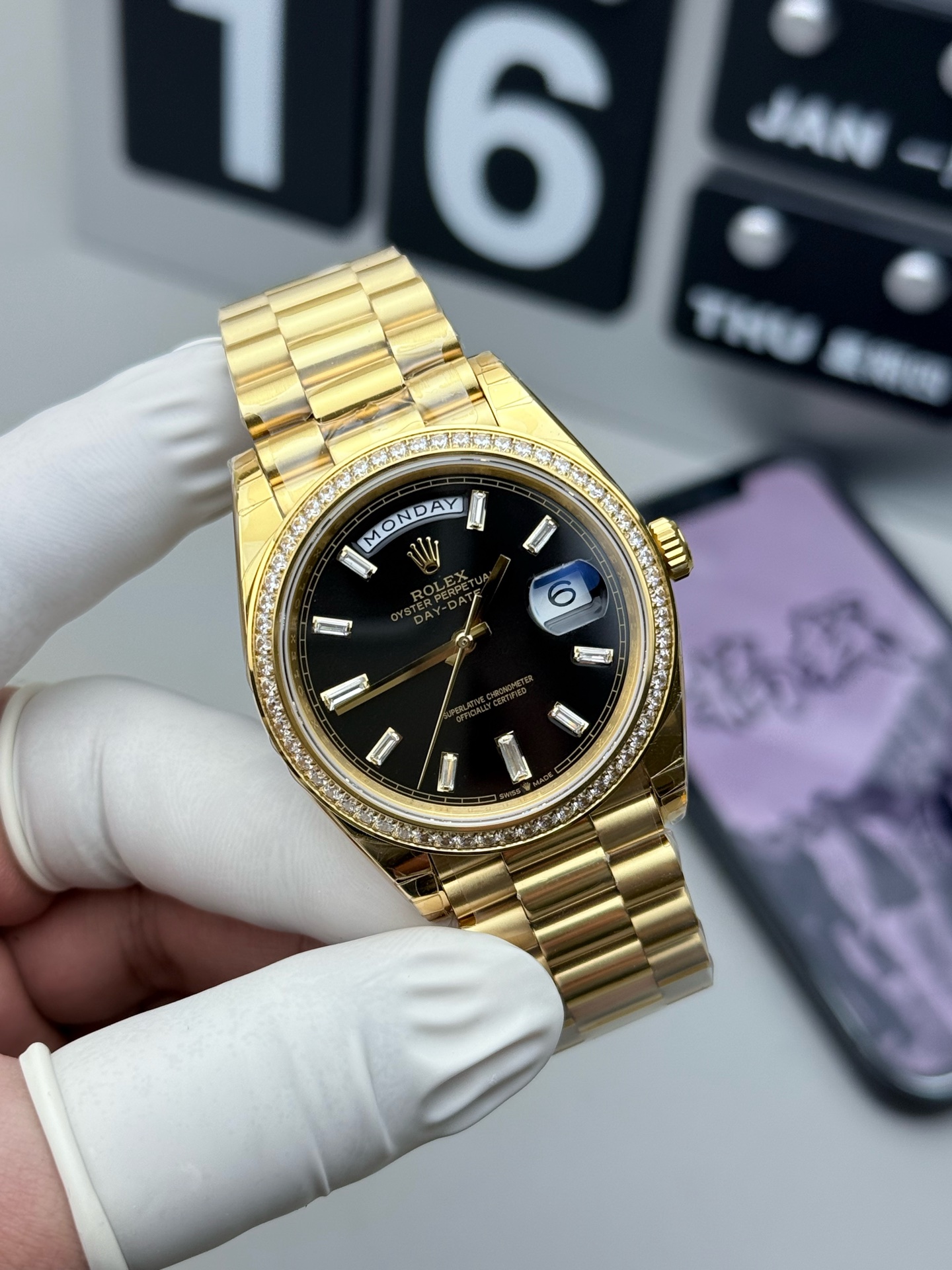 Rolex 钻圈配重黑冰糖