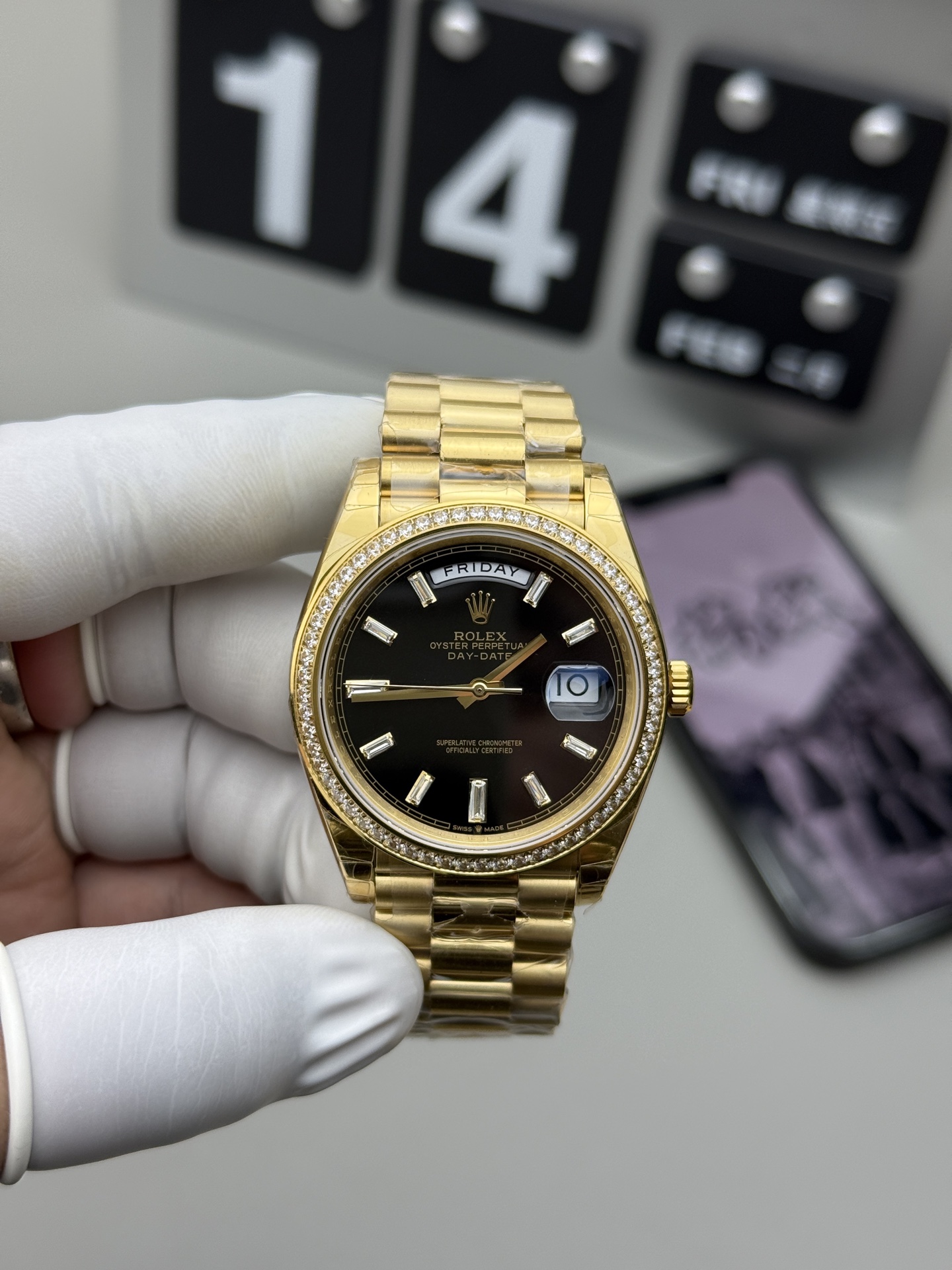 Rolex 钻圈配重黑冰糖