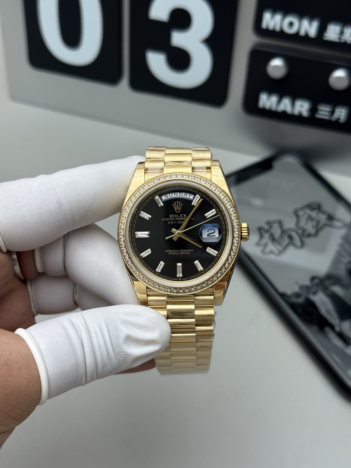 Rolex 钻圈配重黑冰糖