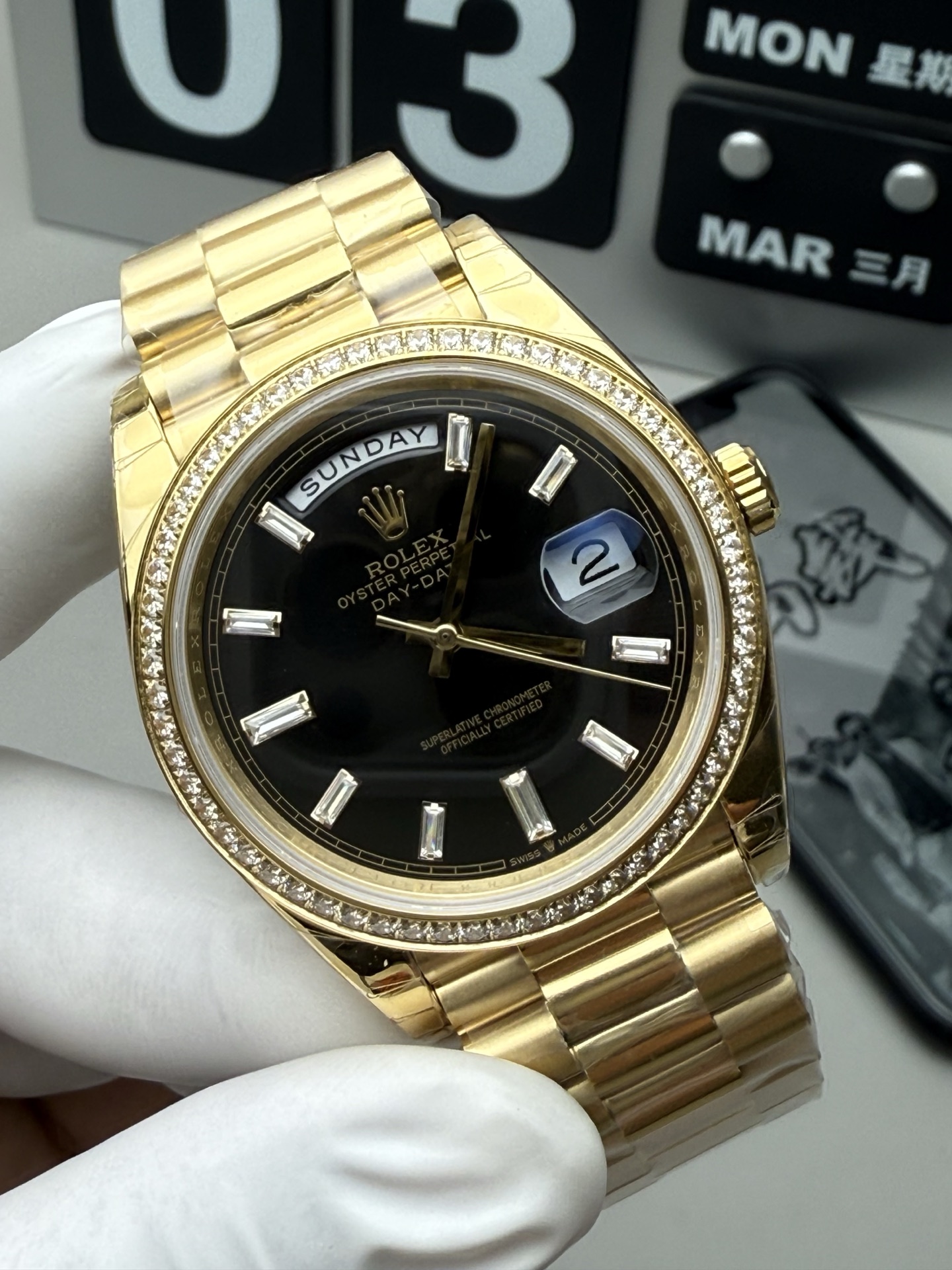 Rolex 钻圈配重黑冰糖