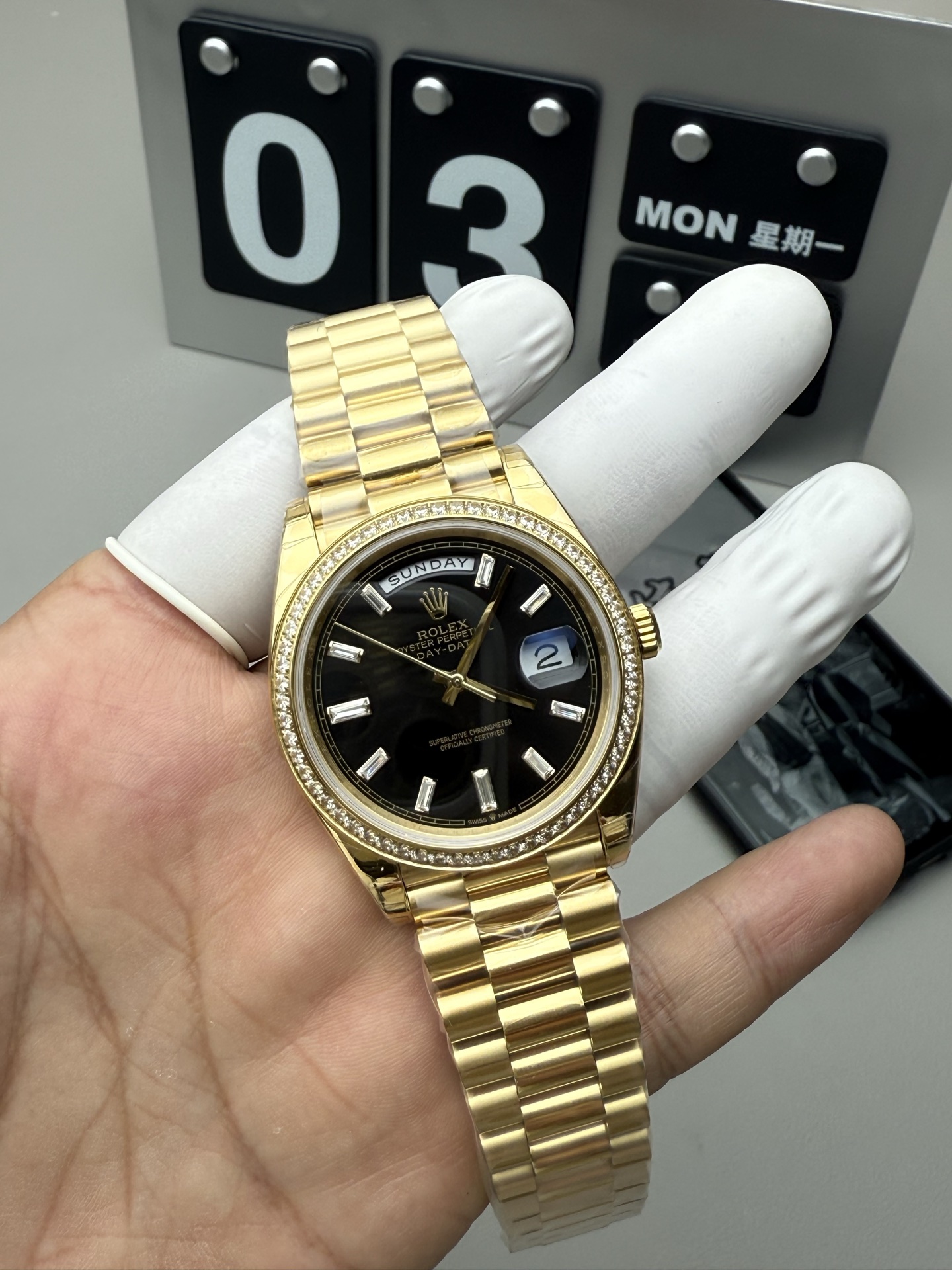 Rolex 钻圈配重黑冰糖