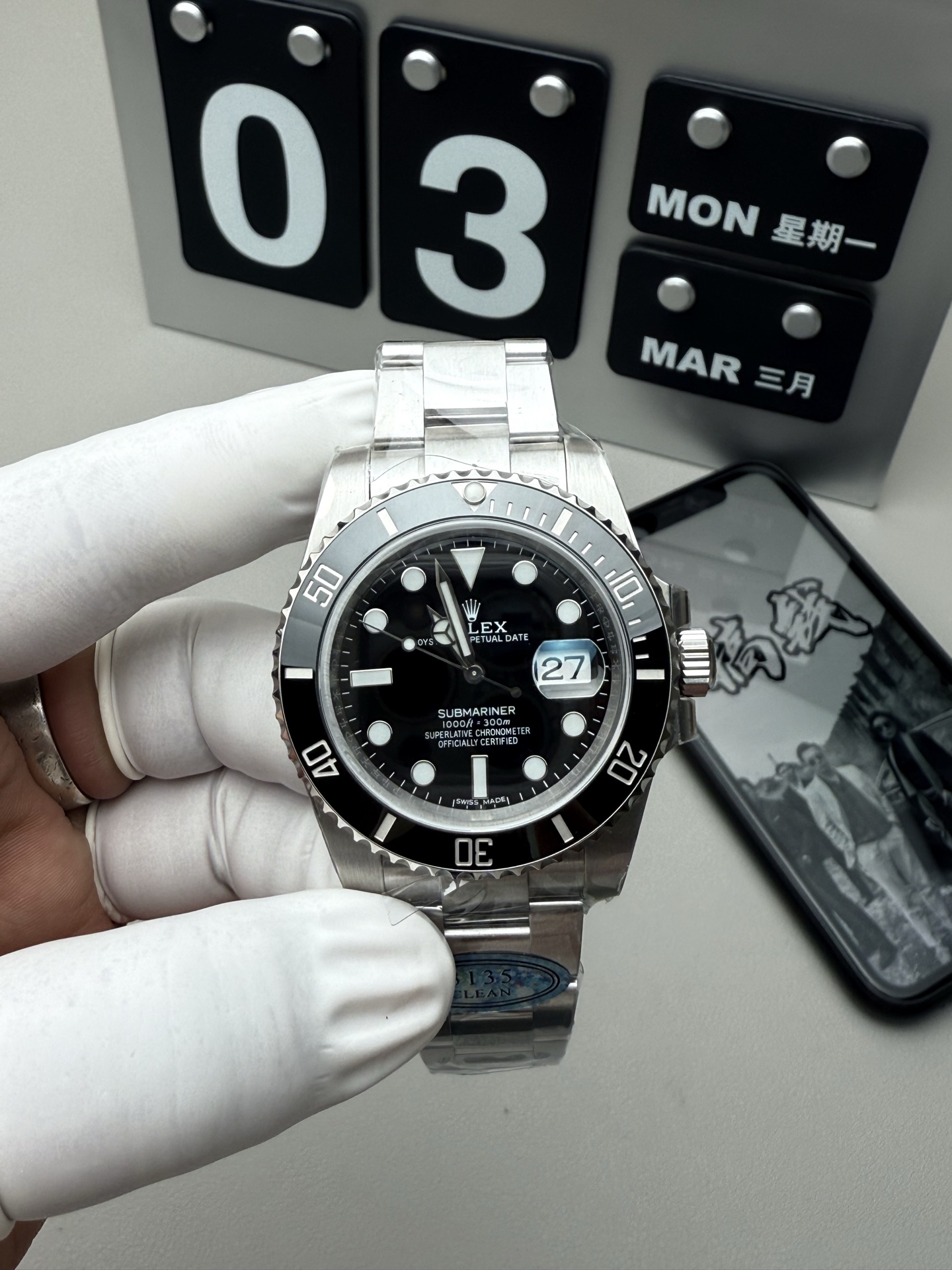 Rolex 最强分c黑水鬼 丹东3135机芯