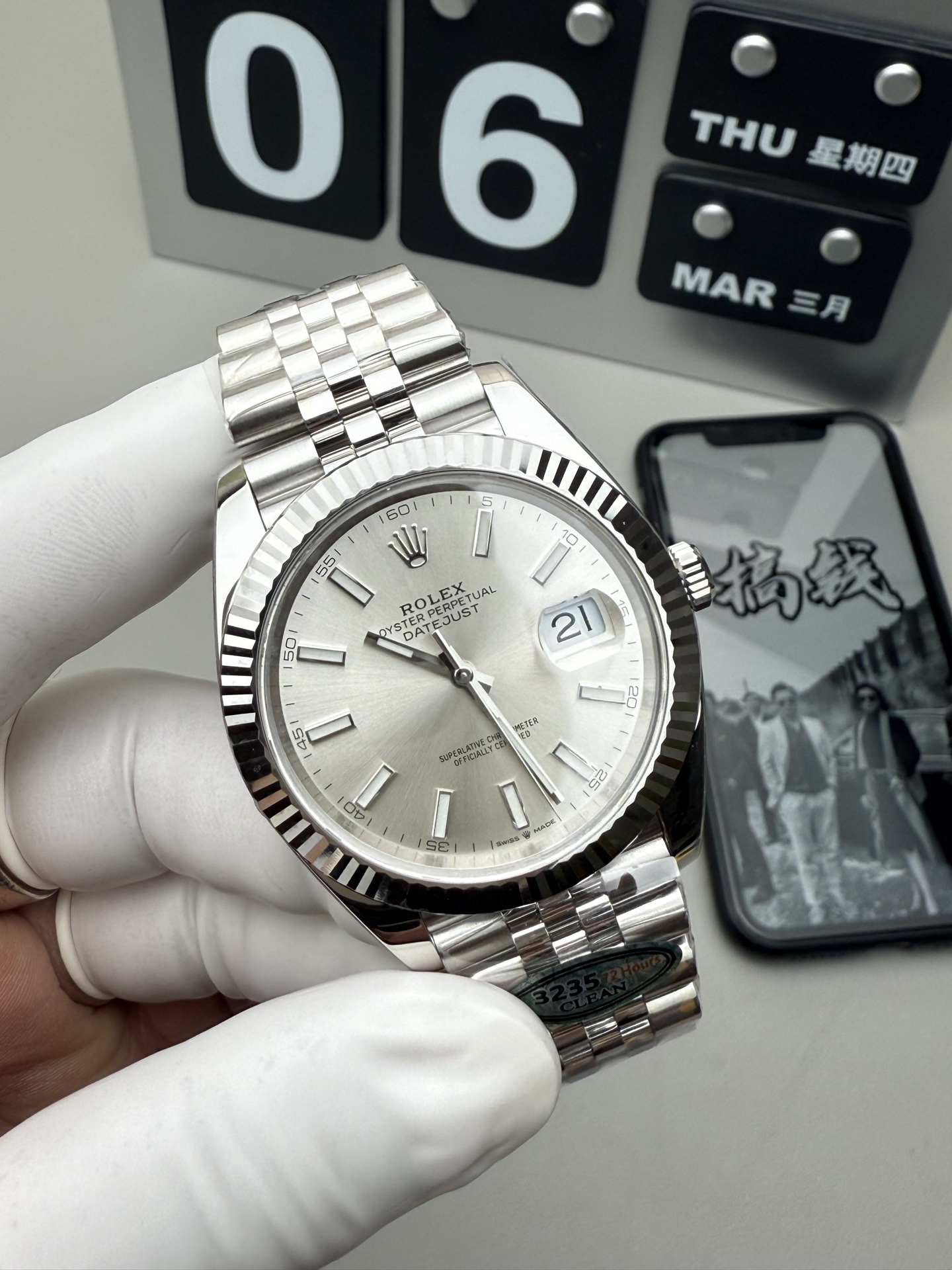 Rolex 银面日志3235机芯