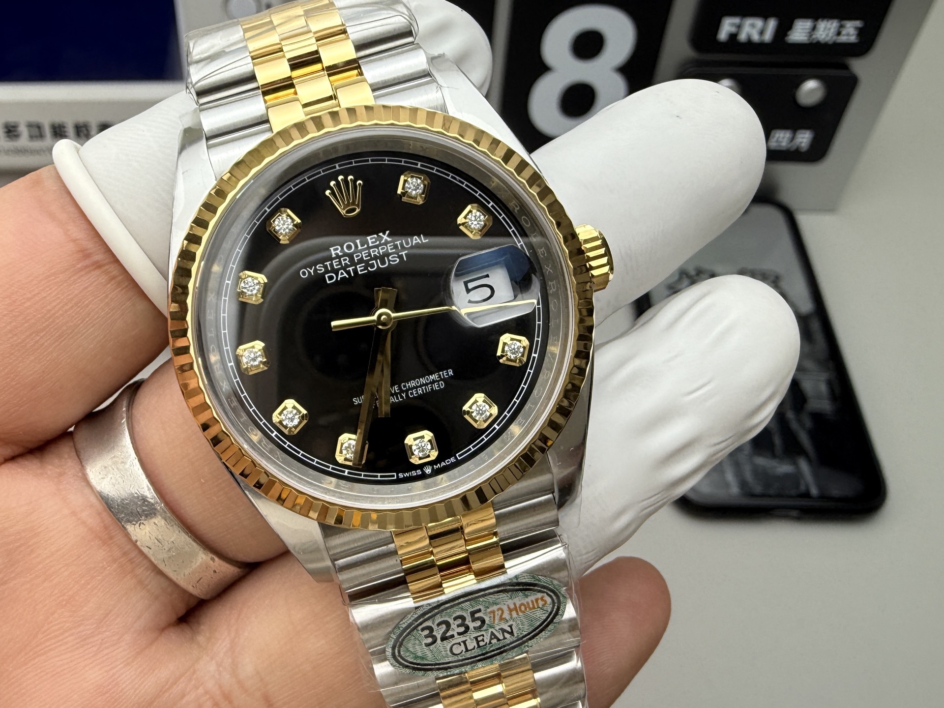Rolex clean间金黑日志
