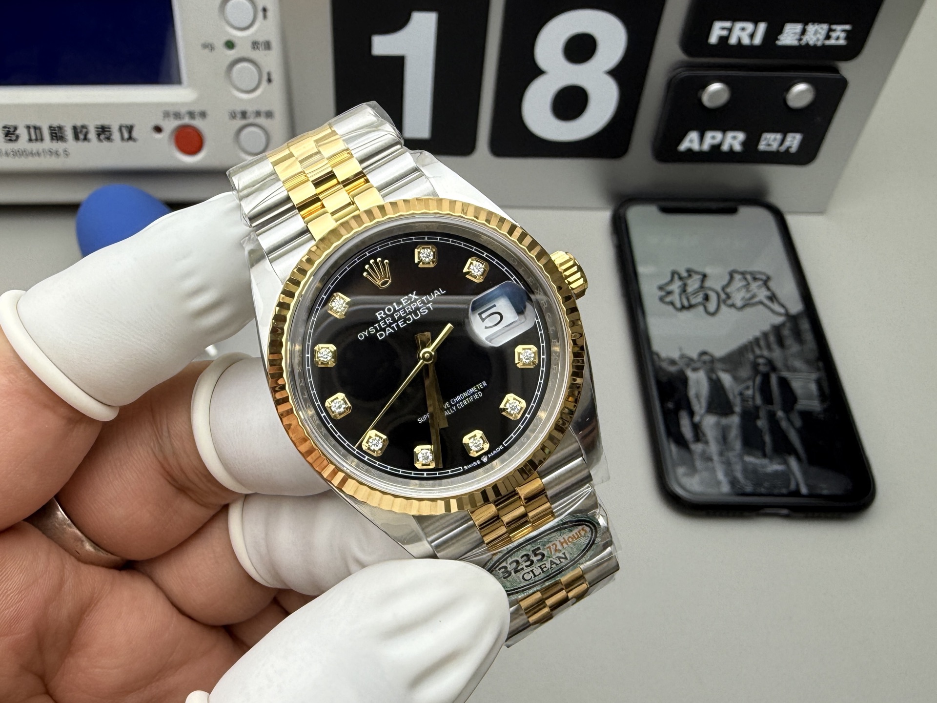 Rolex clean间金黑日志