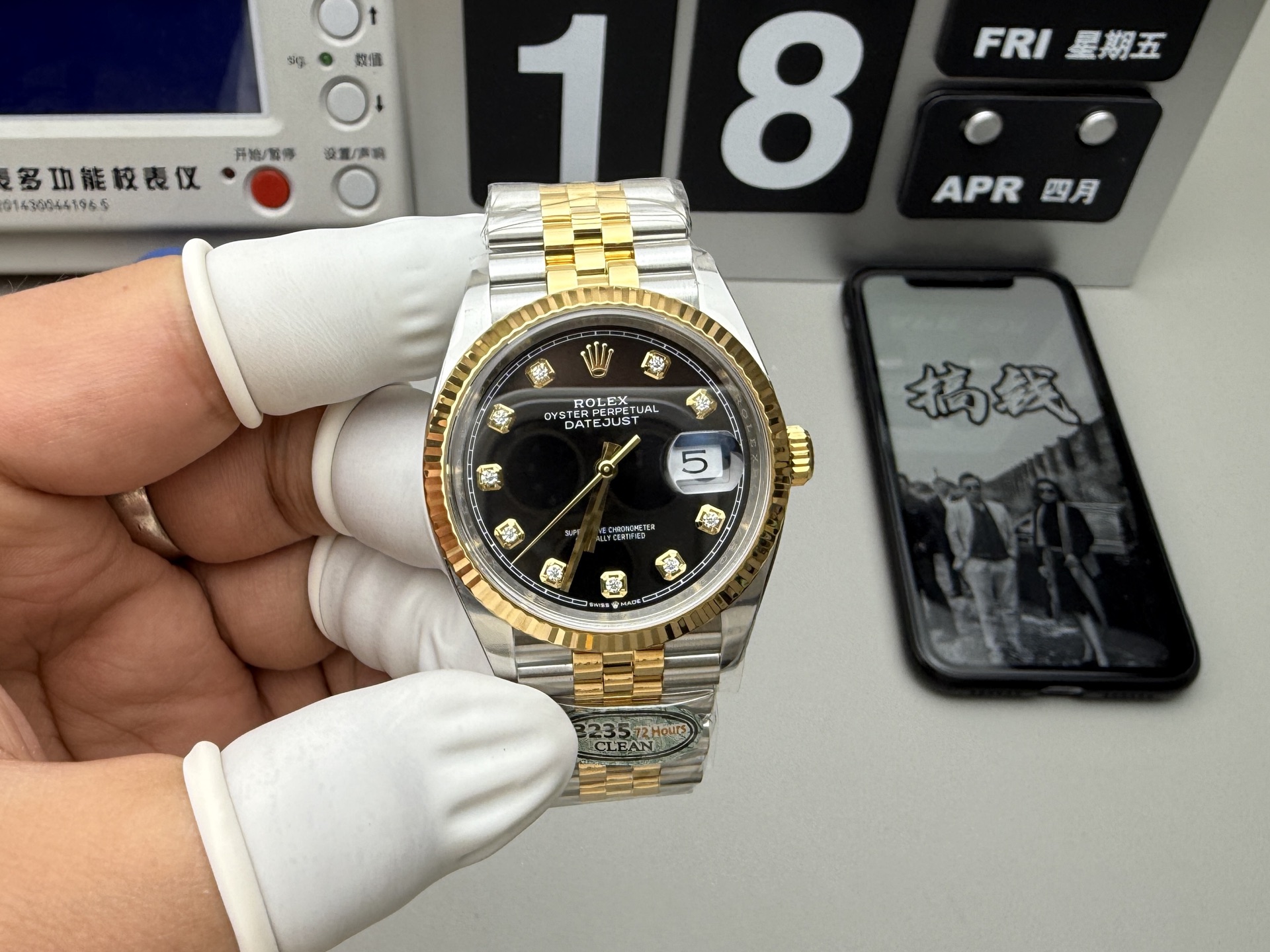 Rolex clean间金黑日志