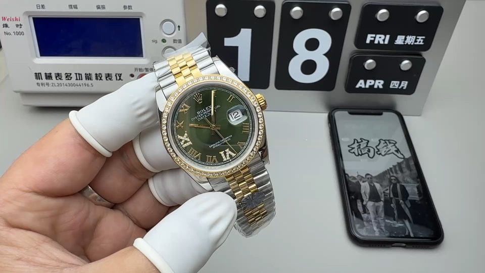 Rolex A+36绿金钻日志