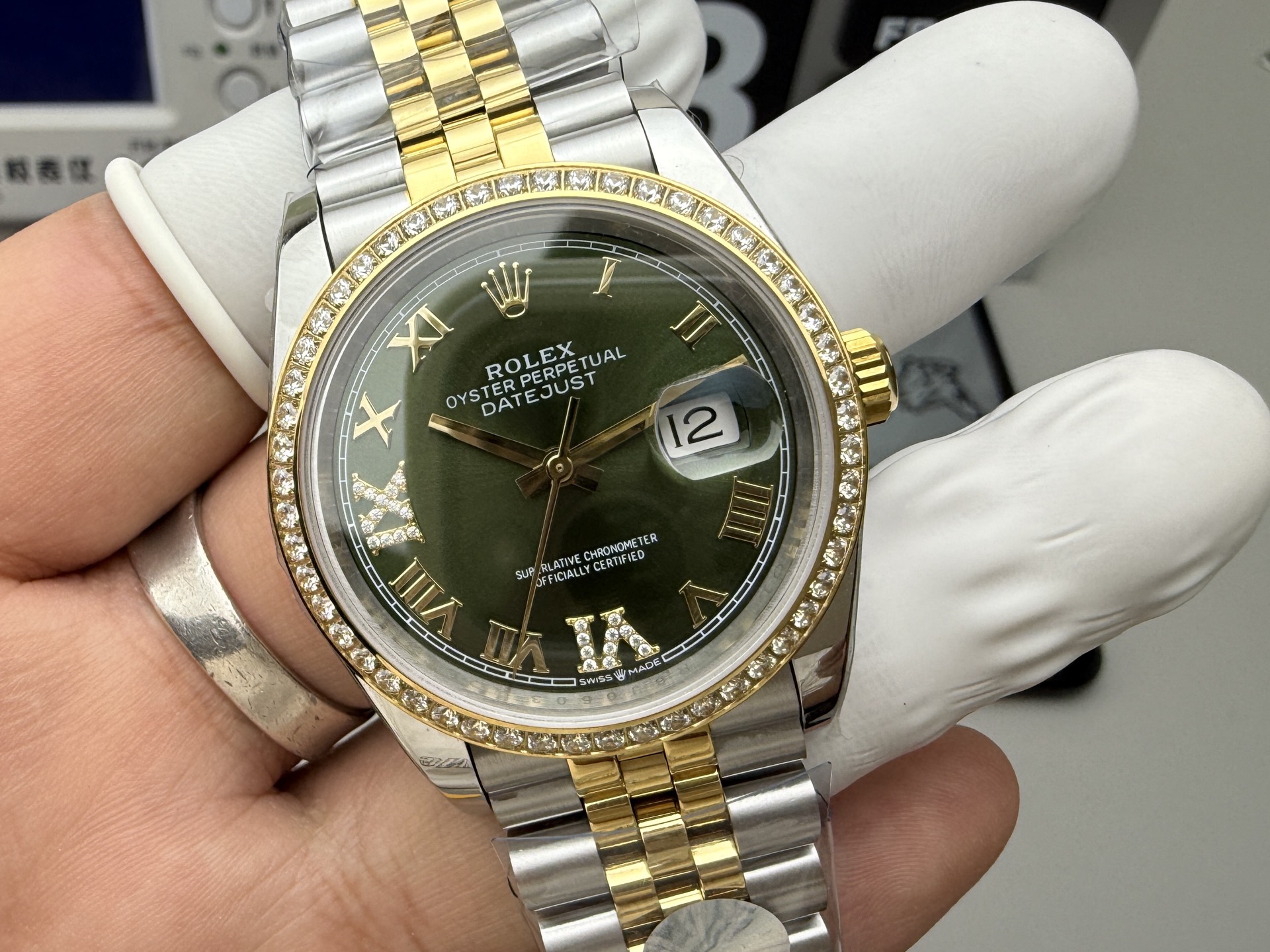 Rolex A+36绿金钻日志