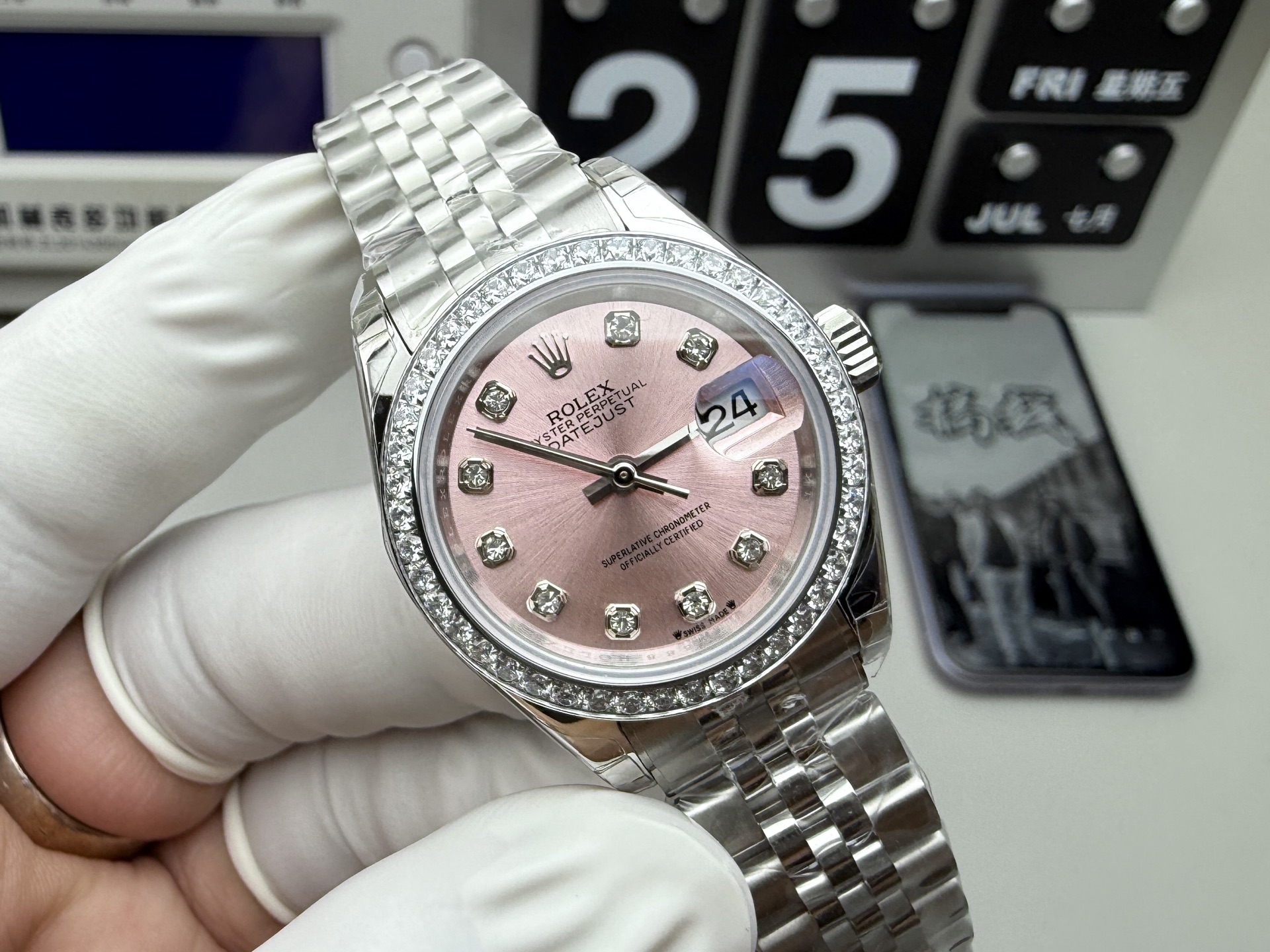 Rolex 28mm粉钻日志
