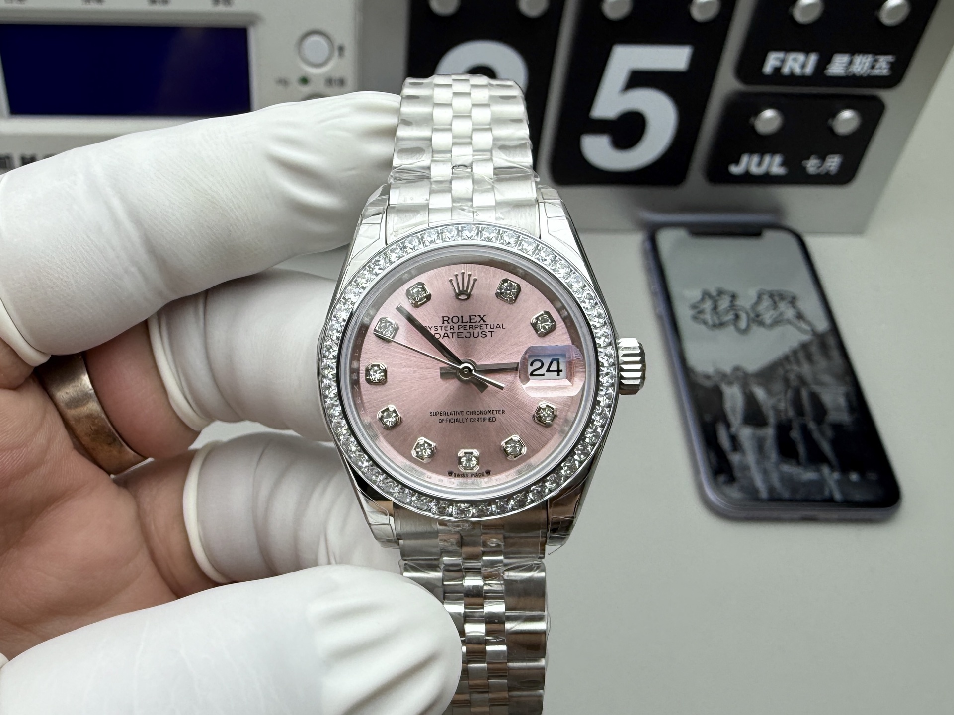 Rolex 28mm粉钻日志