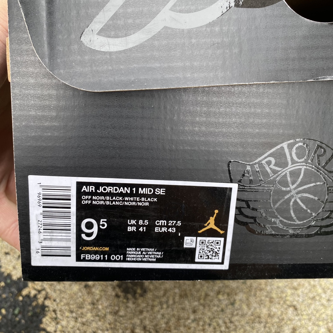 aj1mid黑白爆裂尺码40-46纯原版️AirJordan1MidAJ1黑白爆裂熊猫中帮篮球鞋FB99