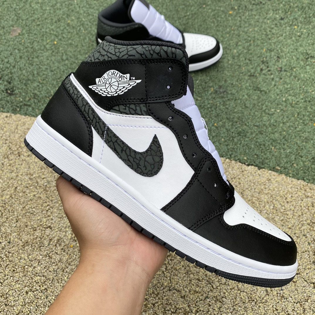 aj1mid黑白爆裂尺码40-46纯原版️AirJordan1MidAJ1黑白爆裂熊猫中帮篮球鞋FB99