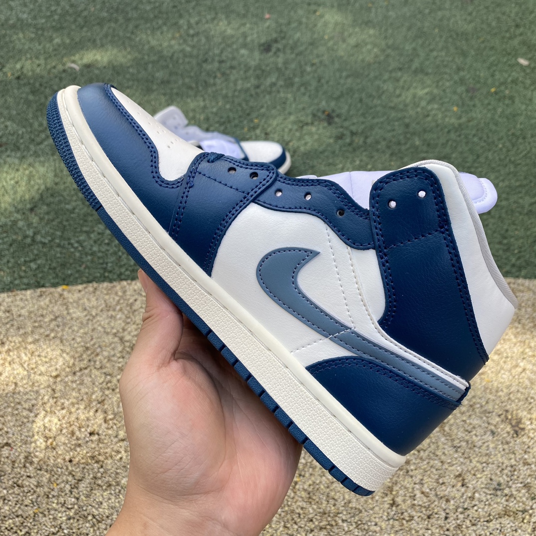 aj1mid白蓝尺码35.5-40AirJordan1Mid白蓝防滑耐磨中帮女子休闲篮球鞋BQ6472-