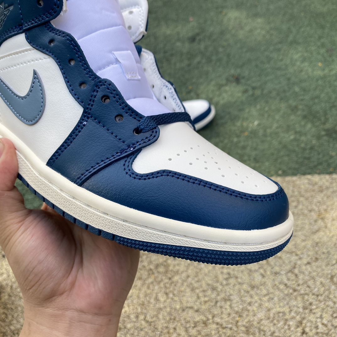 aj1mid白蓝尺码35.5-40AirJordan1Mid白蓝防滑耐磨中帮女子休闲篮球鞋BQ6472-