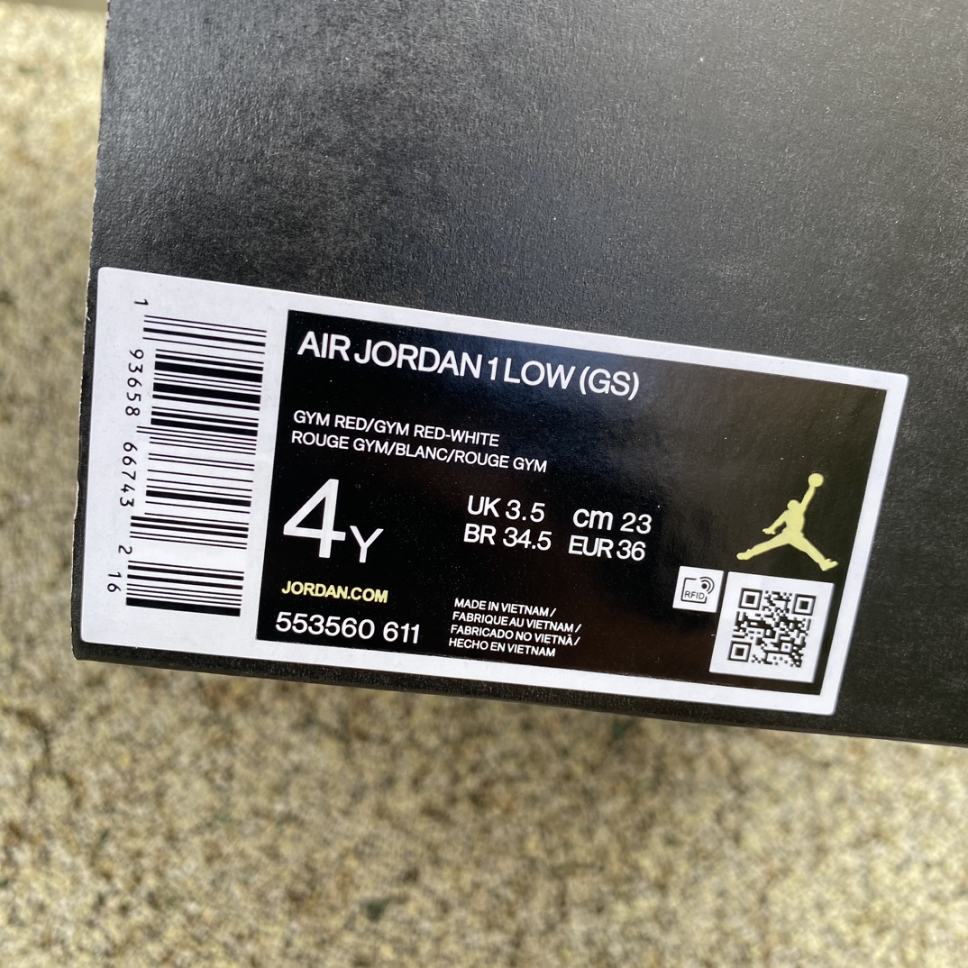 aj1白红low尺码35.5-40AirJordan1Low黑红低帮复古耐磨运动篮球鞋553560-61