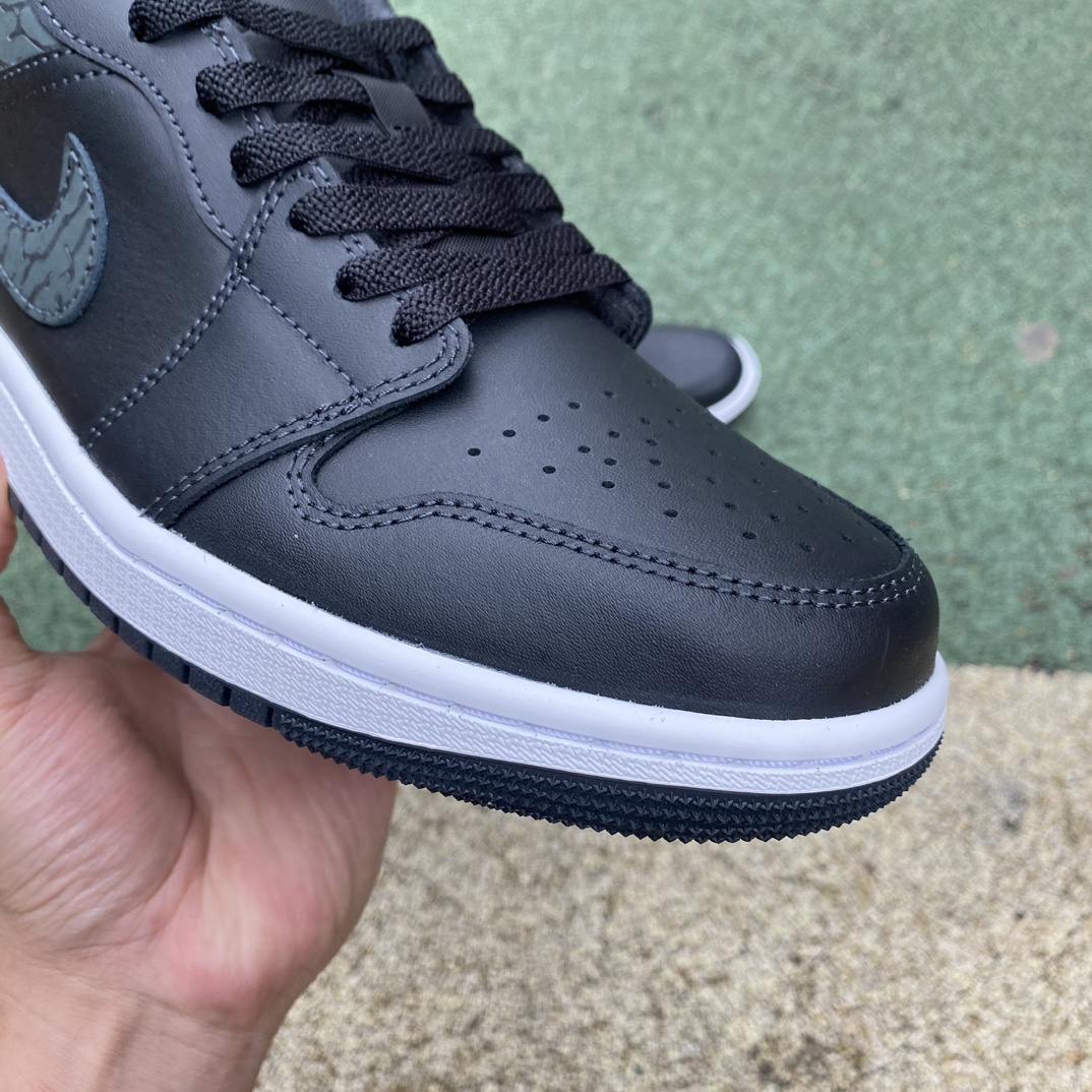 aj1黑色爆裂纹尺码40-46纯原版️AirJordan1LowAJ1黑色低帮复古篮球鞋FB9907-0