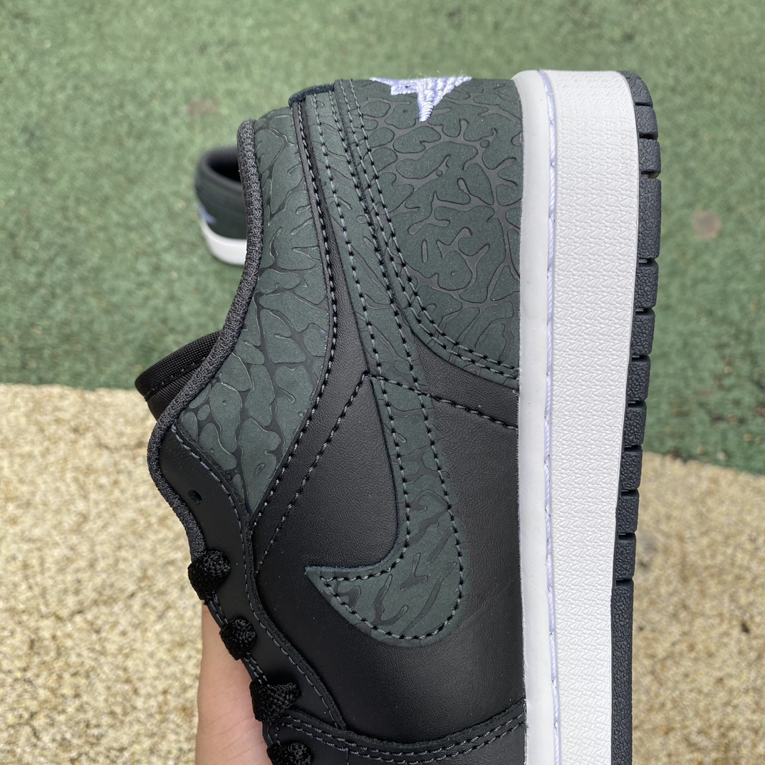 aj1黑色爆裂纹尺码40-46纯原版️AirJordan1LowAJ1黑色低帮复古篮球鞋FB9907-0