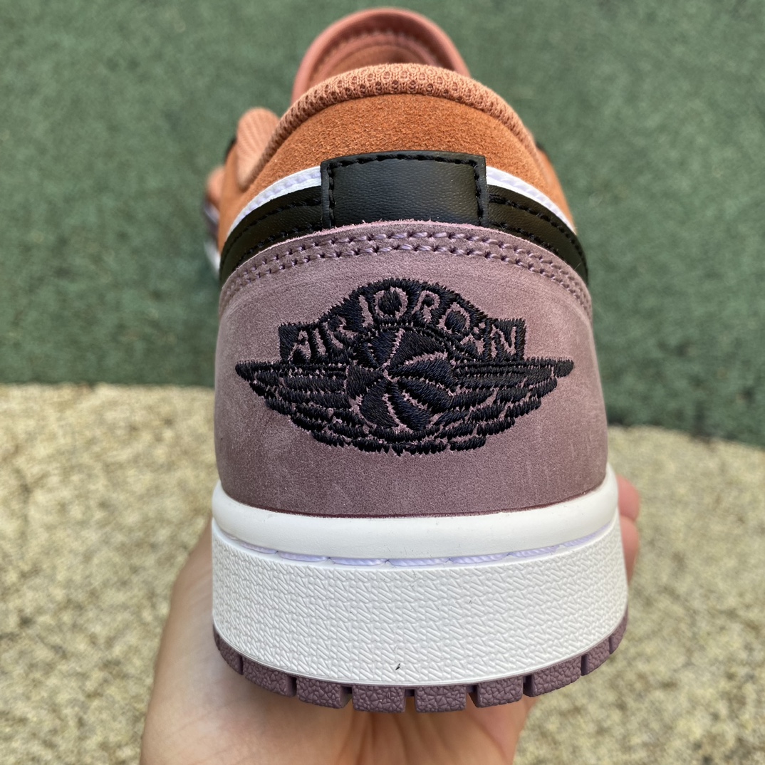 aj1白褐紫low尺码40-46纯原版️️AirJordan1LowAJ1白褐紫帮复古篮球鞋FB9907