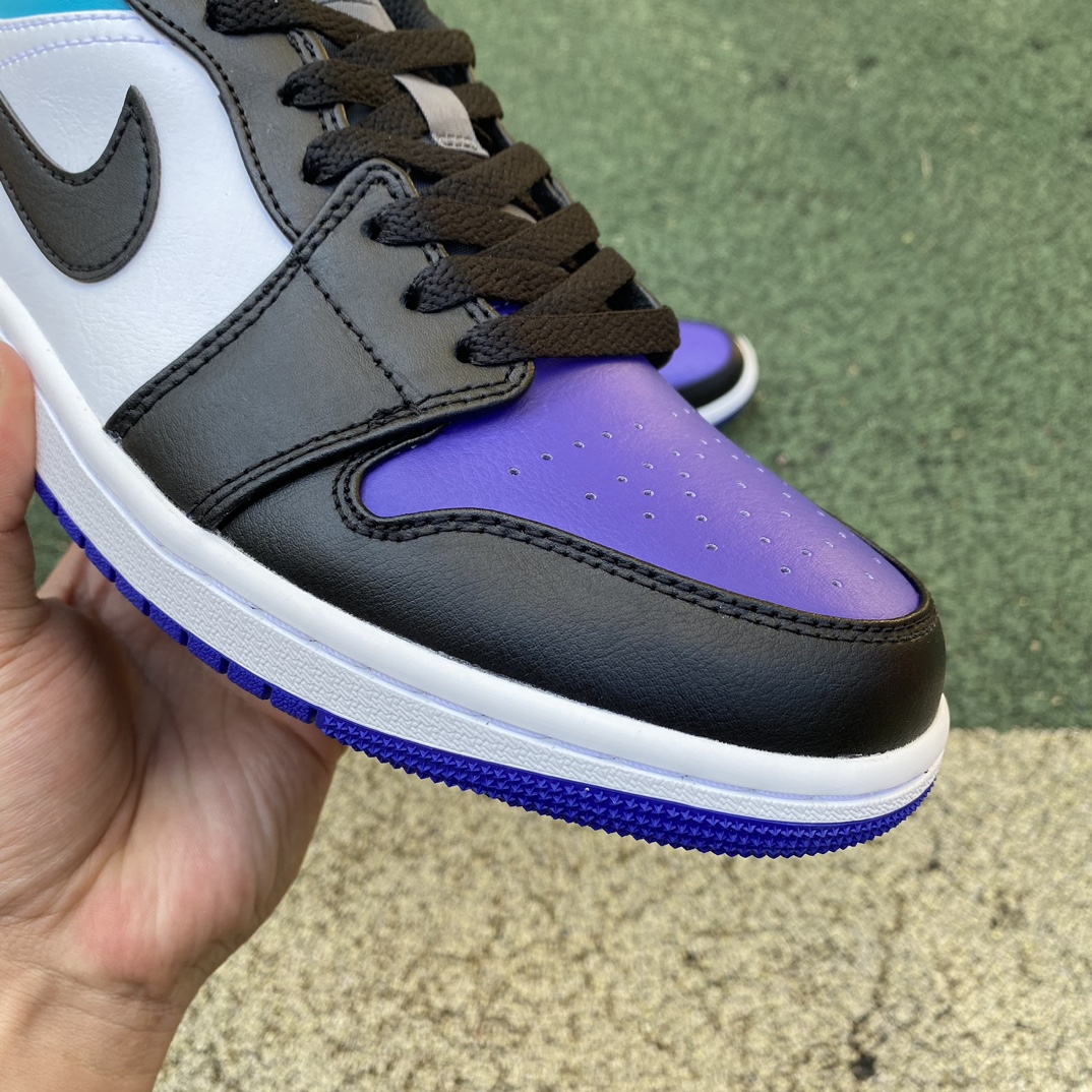 aj1白黑紫low尺码40-46纯原版️AirJordan1LowAJ1白黑紫低帮复古篮球鞋553558