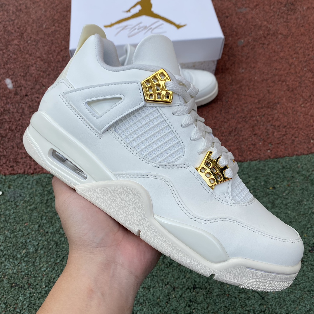 aj4金扣白色尺码36-48.5纯原版️AirJordan4“MetallicGold”AQ9129-1