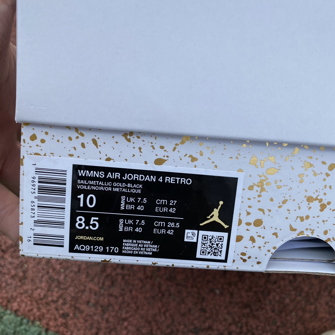 aj4金扣白色尺码36-48.5纯原版️AirJordan4“MetallicGold”AQ9129-1