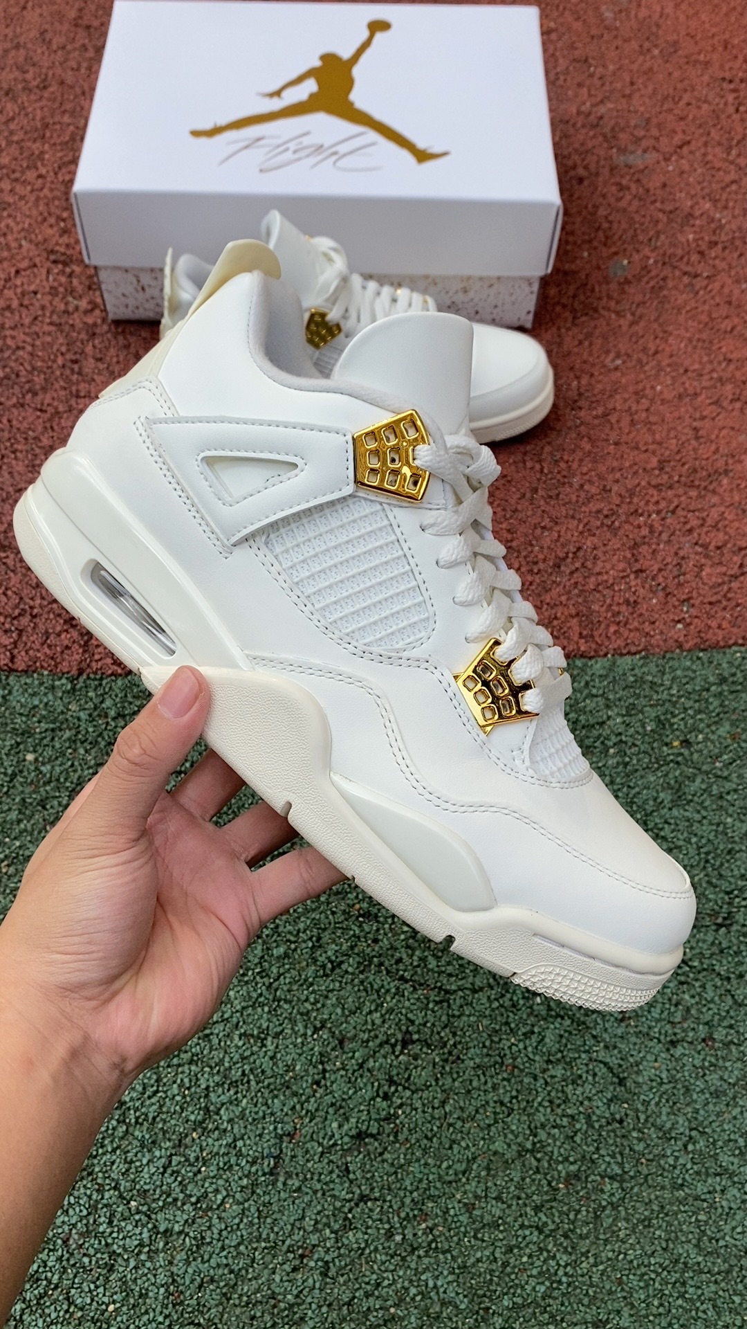 aj4金扣白色尺码36-48.5纯原版️AirJordan4“MetallicGold”AQ9129-1