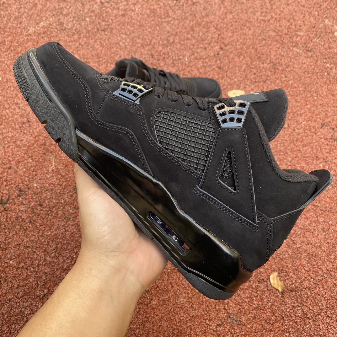 AJ4黑猫尺码:40-47.5福利特价-AirJordan4RetroBlackCat黑猫麂皮黑武士CU