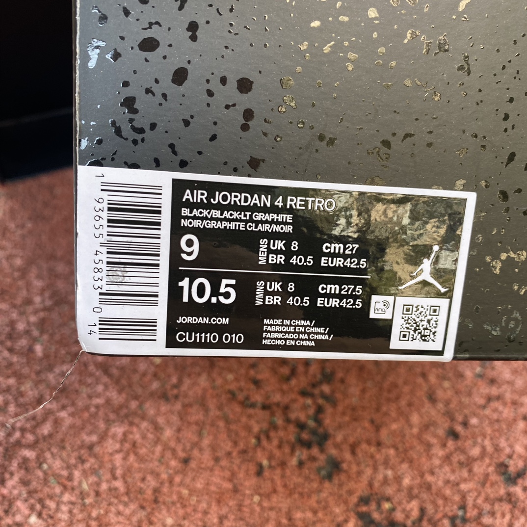 AJ4黑猫尺码:40-47.5福利特价-AirJordan4RetroBlackCat黑猫麂皮黑武士CU